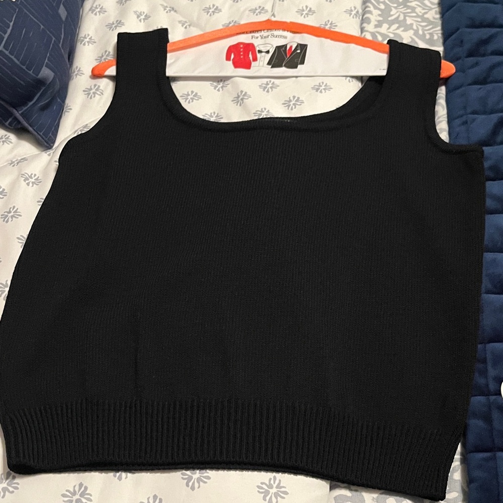 St. John Basics Black Knit Top